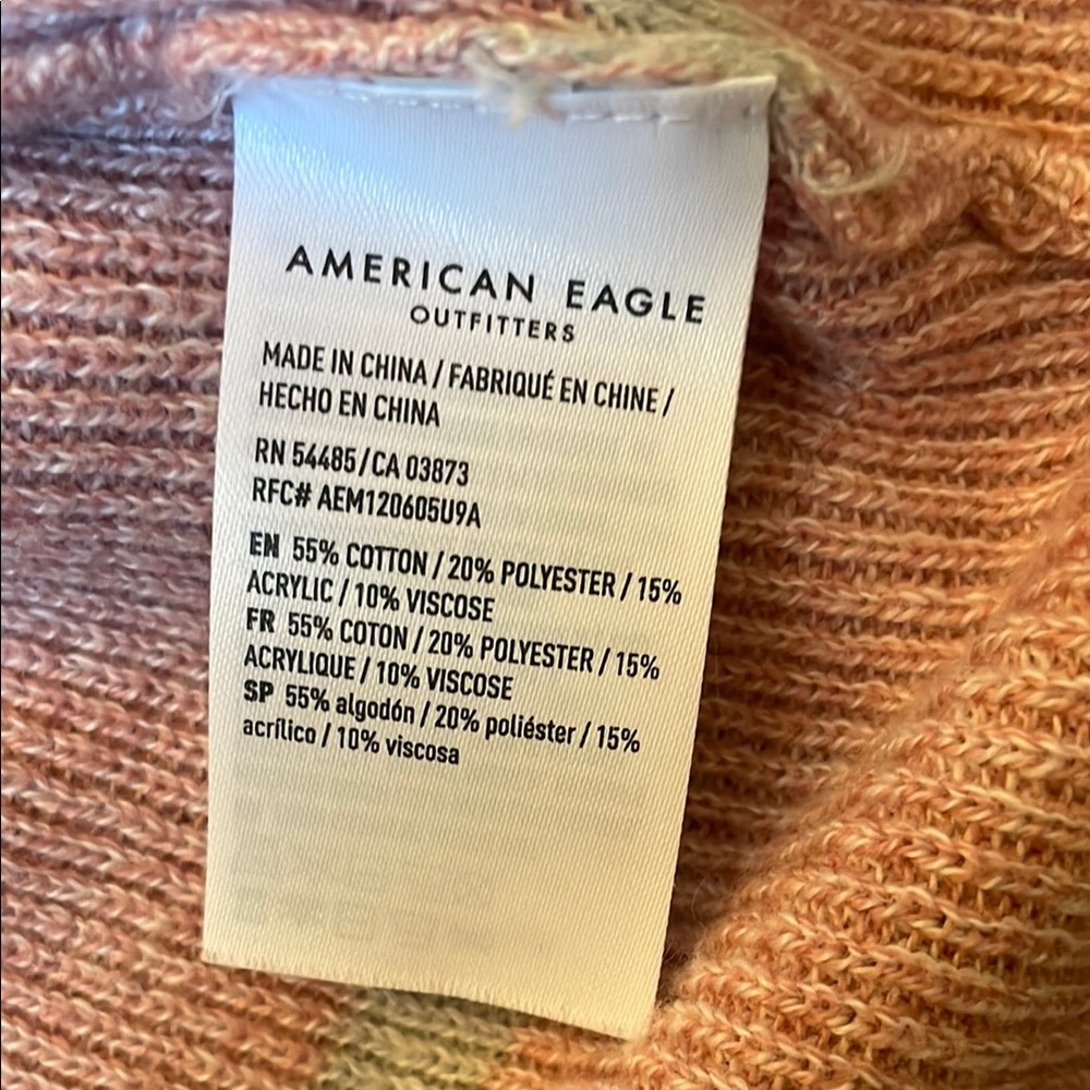 American Eagle Pink and Grey Crewneck Sweater - Picture 5 of 11